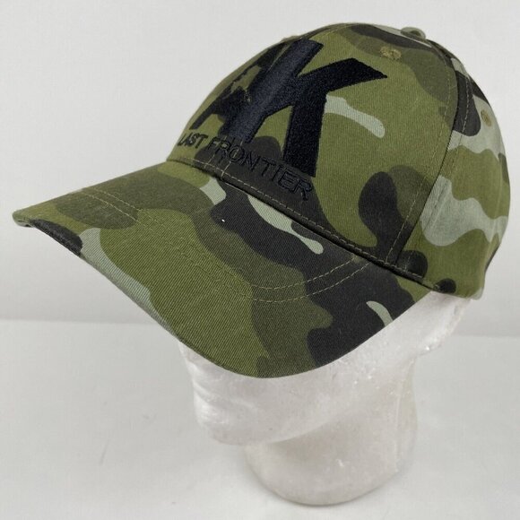 Alaska The Last Frontier Camp Hat Green Black Cotton Adjustable Baseball Cap - Picture 2 of 10